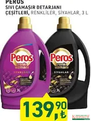 PEROS SIVI ÇAMAŞIR DETERJANI ÇEŞİTLERİ 3 L fiyat ve kampanya bilgisi